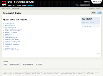 Mozilla Developer Network Javascript Guide