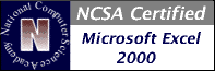 Microsoft Excel 2000 - 04-May-05 Certificate # 1225215