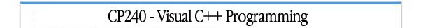 CP-240 Visual C++ Programming